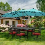 Extra Large Garden Parasol With Lights