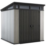 Keter Artisan Pent Outdoor Plastic Garden Storage Shed Grey 7 X Ft