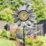 Solar Garden Clocks And Thermometers